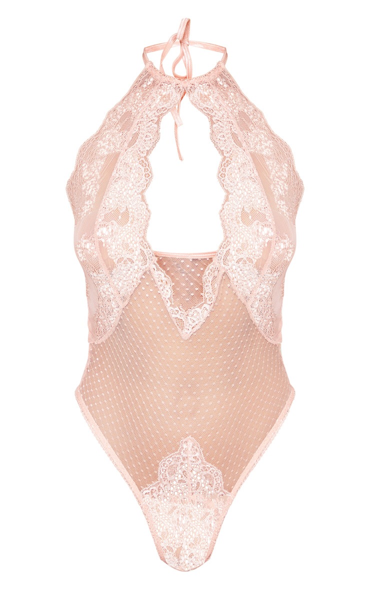 dusty pink key hole halterneck body 4 7 Dusty pink key hole halterneck body 4 7 women