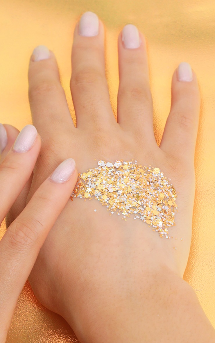 PRETTYLITTLETHING Chunky Gold Glitter