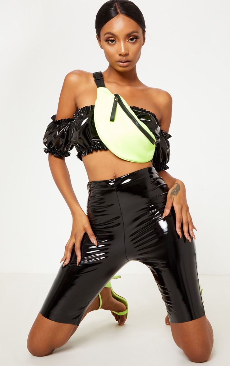 Black Vinyl Bike Short