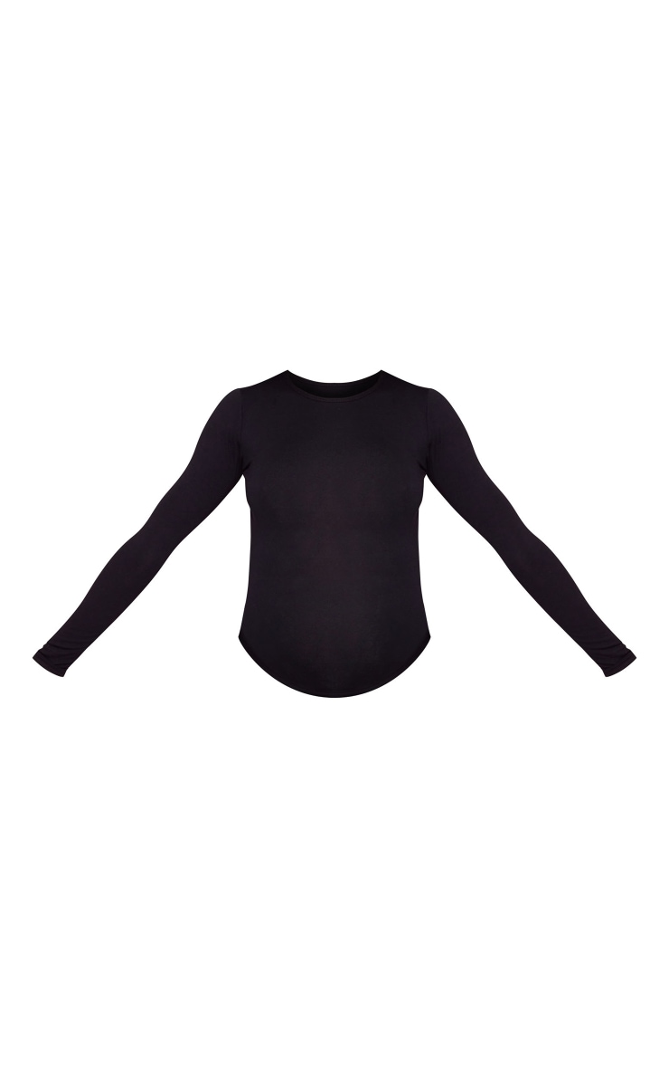 Maternity Black Basic Long Sleeve Top image 5