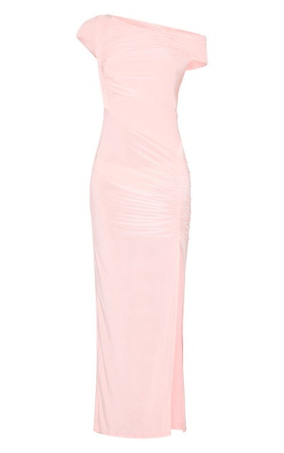 Rose Bud Strap Slinky Maxi Dress (S)