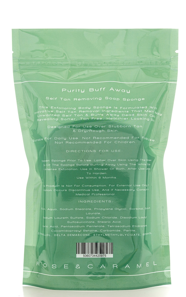 Rose & Caramel Purity Buff Away Self Tan Removing Sponge image 3