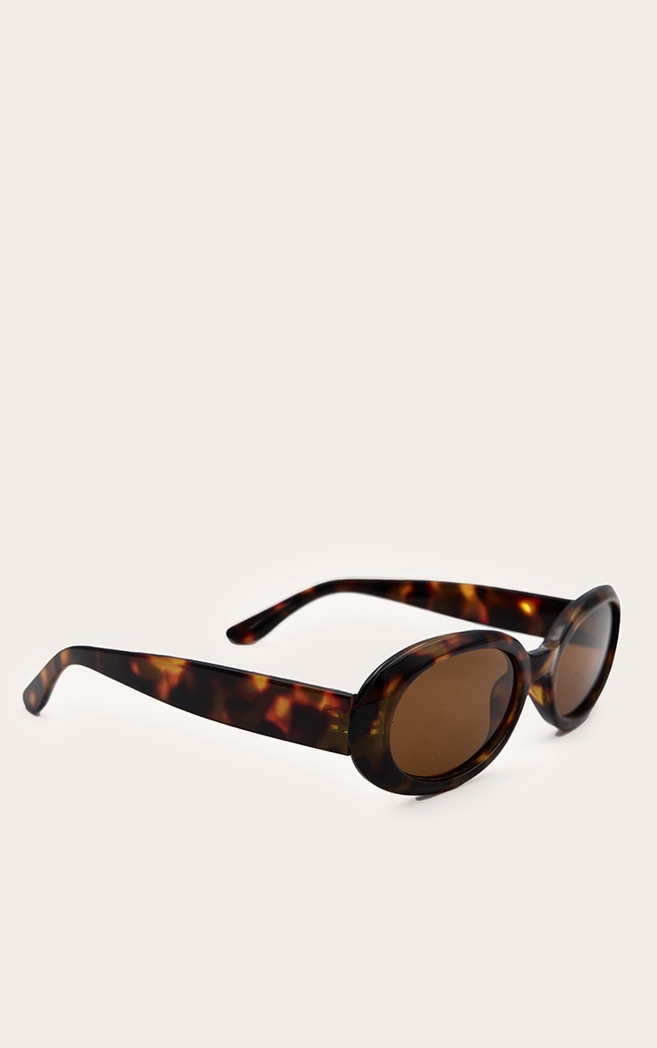 Taupe Small Oval Sunglasses image 2