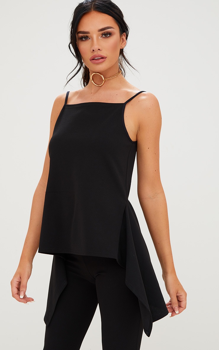 black waterfall vest