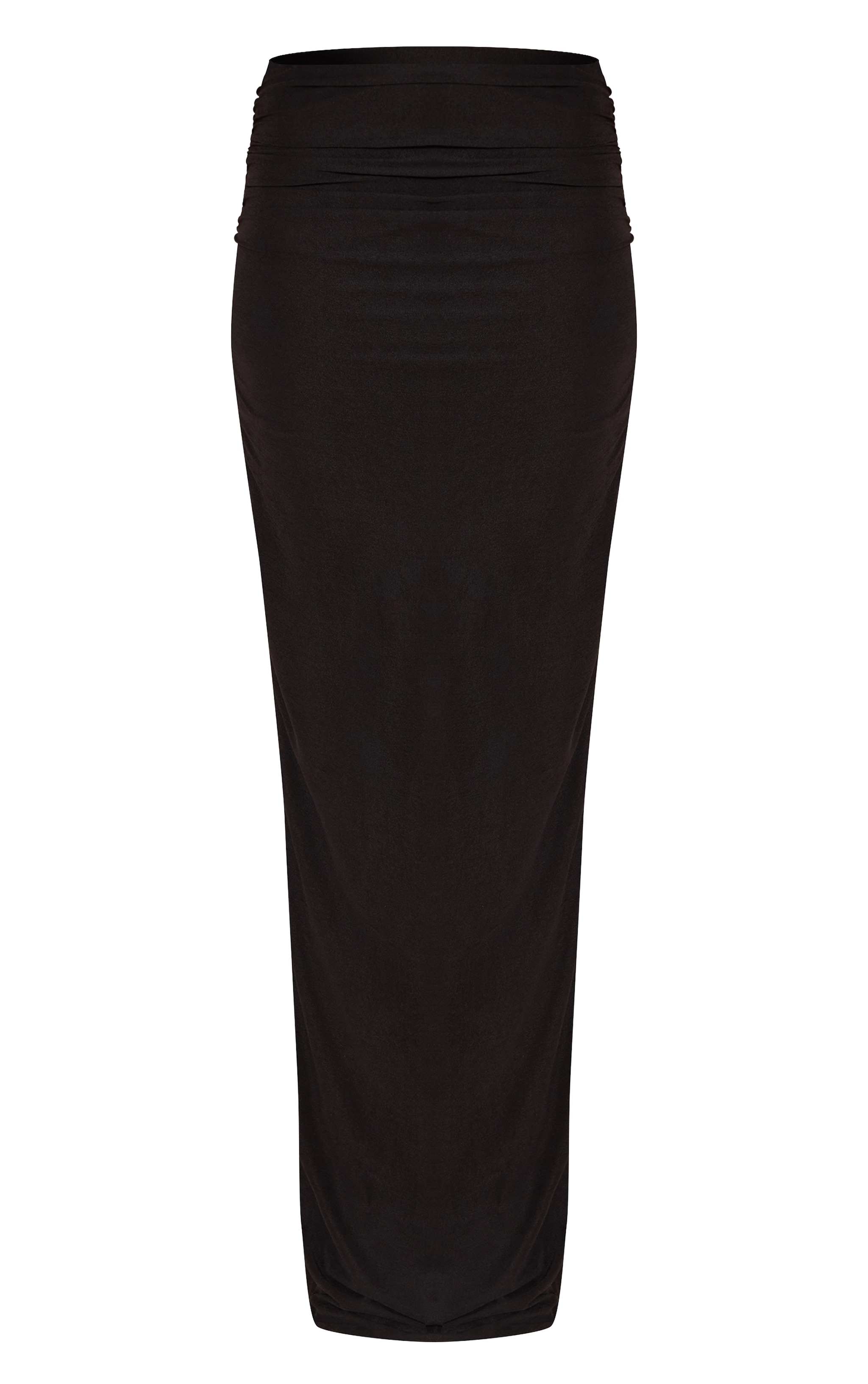 Black Chiffon Gold Trim Maxi Skirt image 5