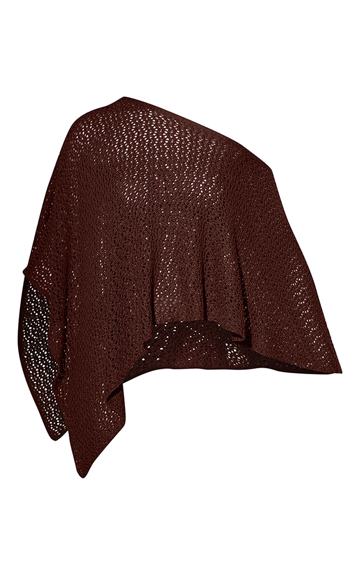 Chocolate Knitted Beach Cape image 5