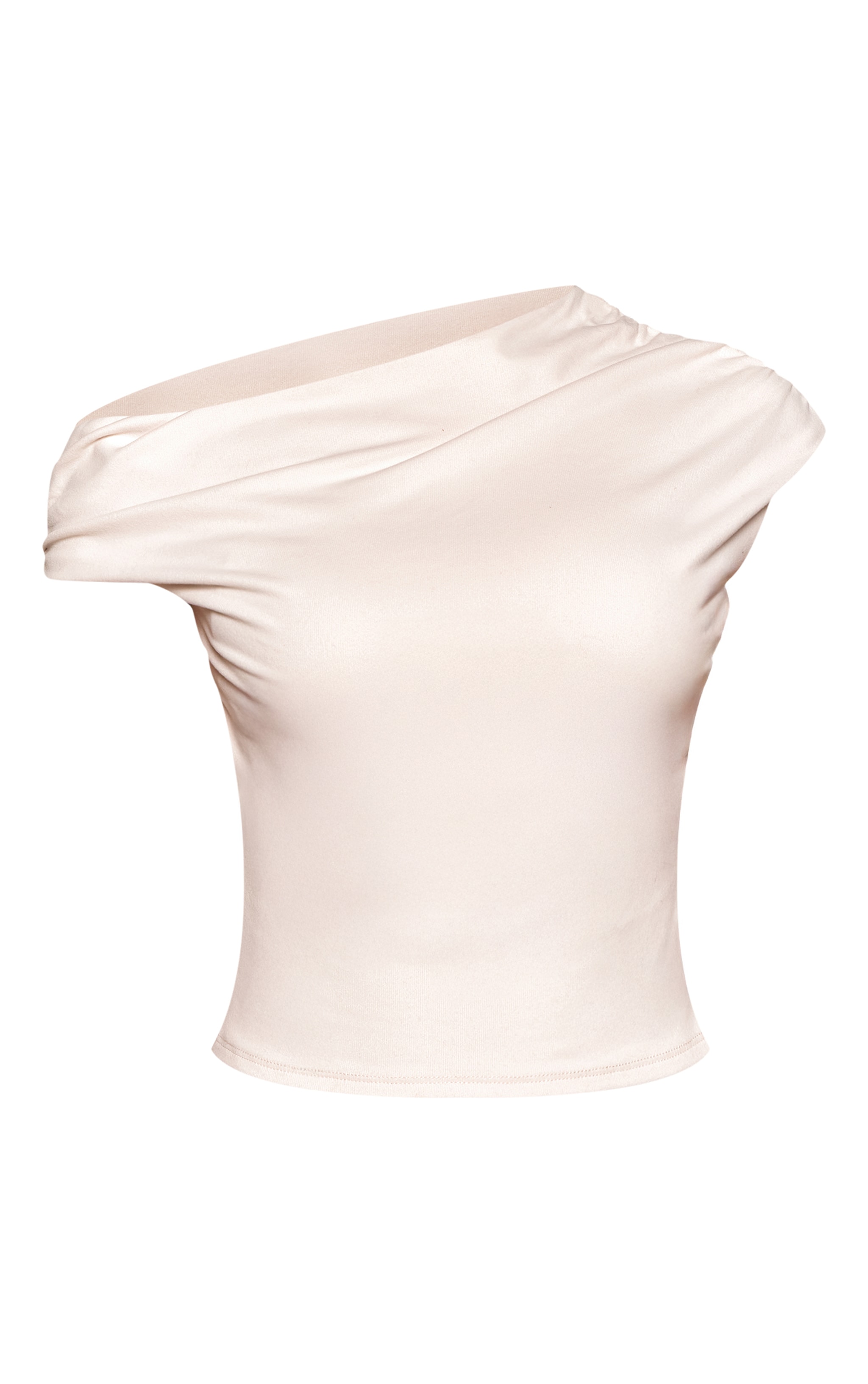 Petite Beige Super Soft Asymmetric Top image 5