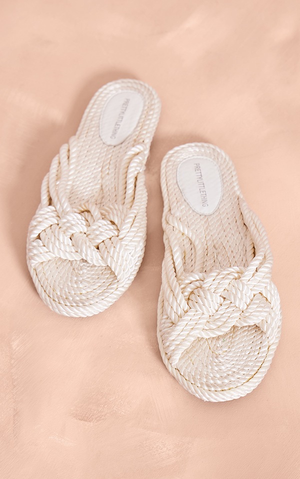 white rope sandals