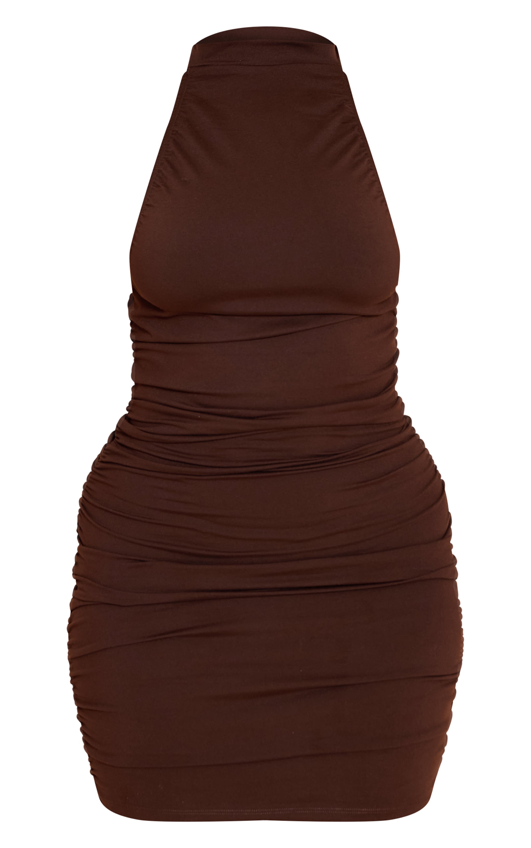 Shape Chocolate Sculpt High Neck Ruched Mini Dress image 5