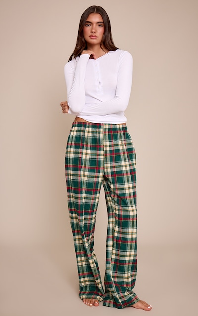 Green Gingham Slouchy PJ Bottoms