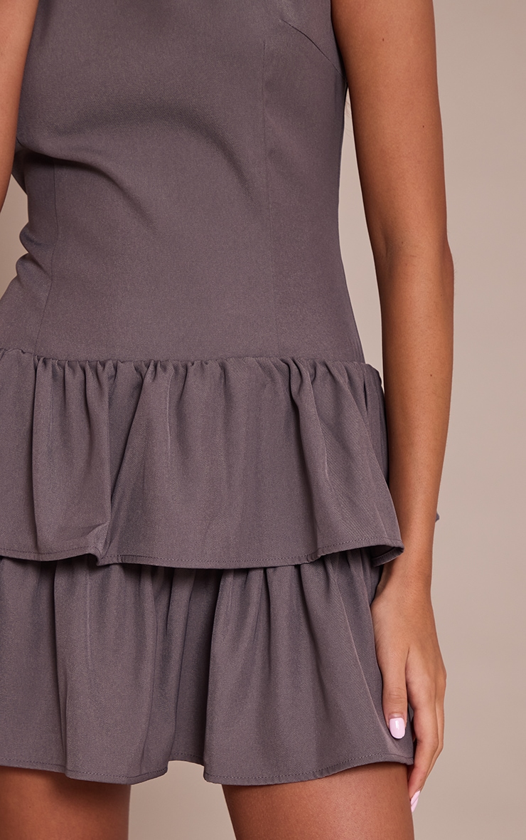 Charcoal Tiered Shift Dress image 4