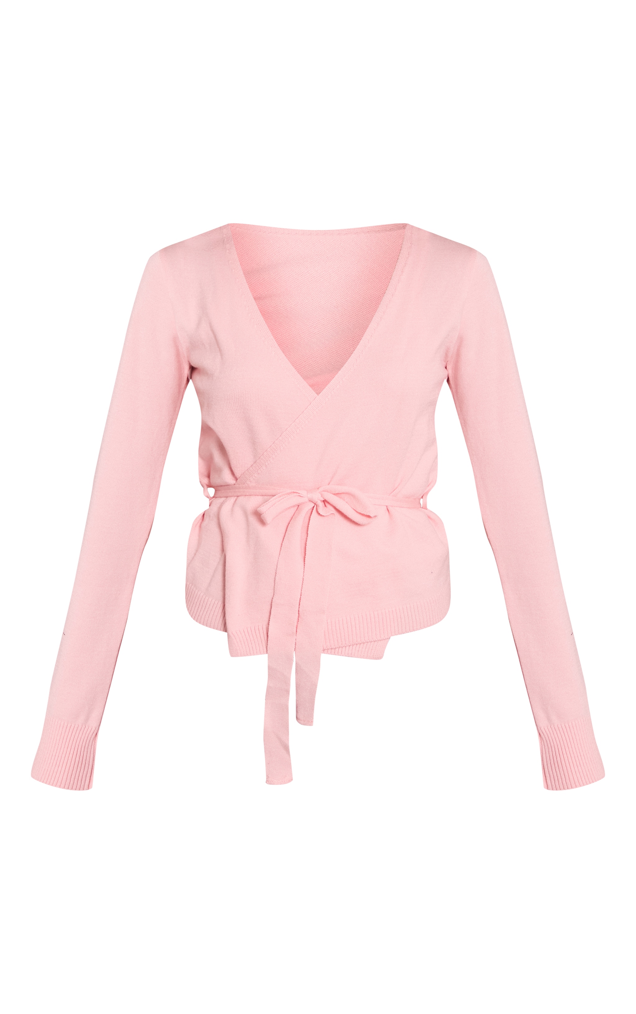 Pink Pilates Wrap Knitted Cardigan image 5