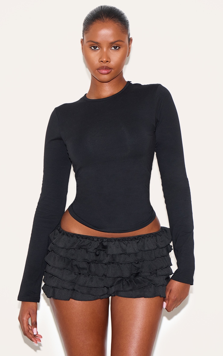 Black Extreme Frilly Bloomer Shorts image 4