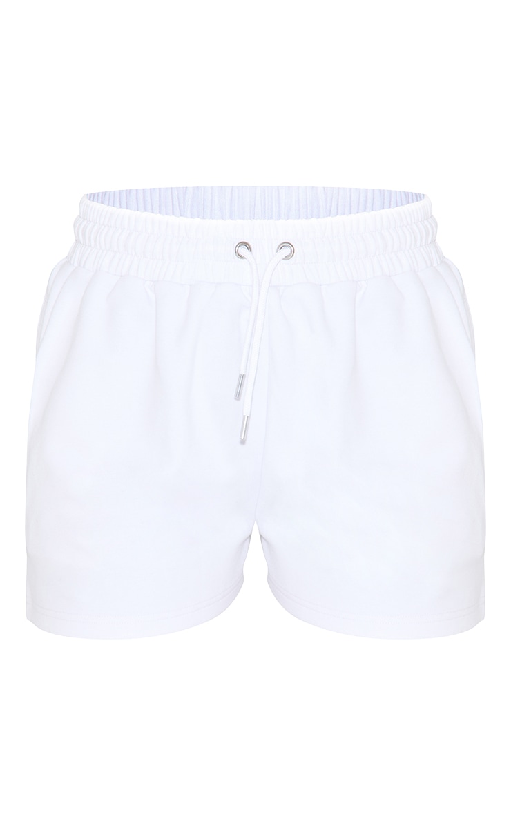 Short tissé blanc à logo brodé image 5