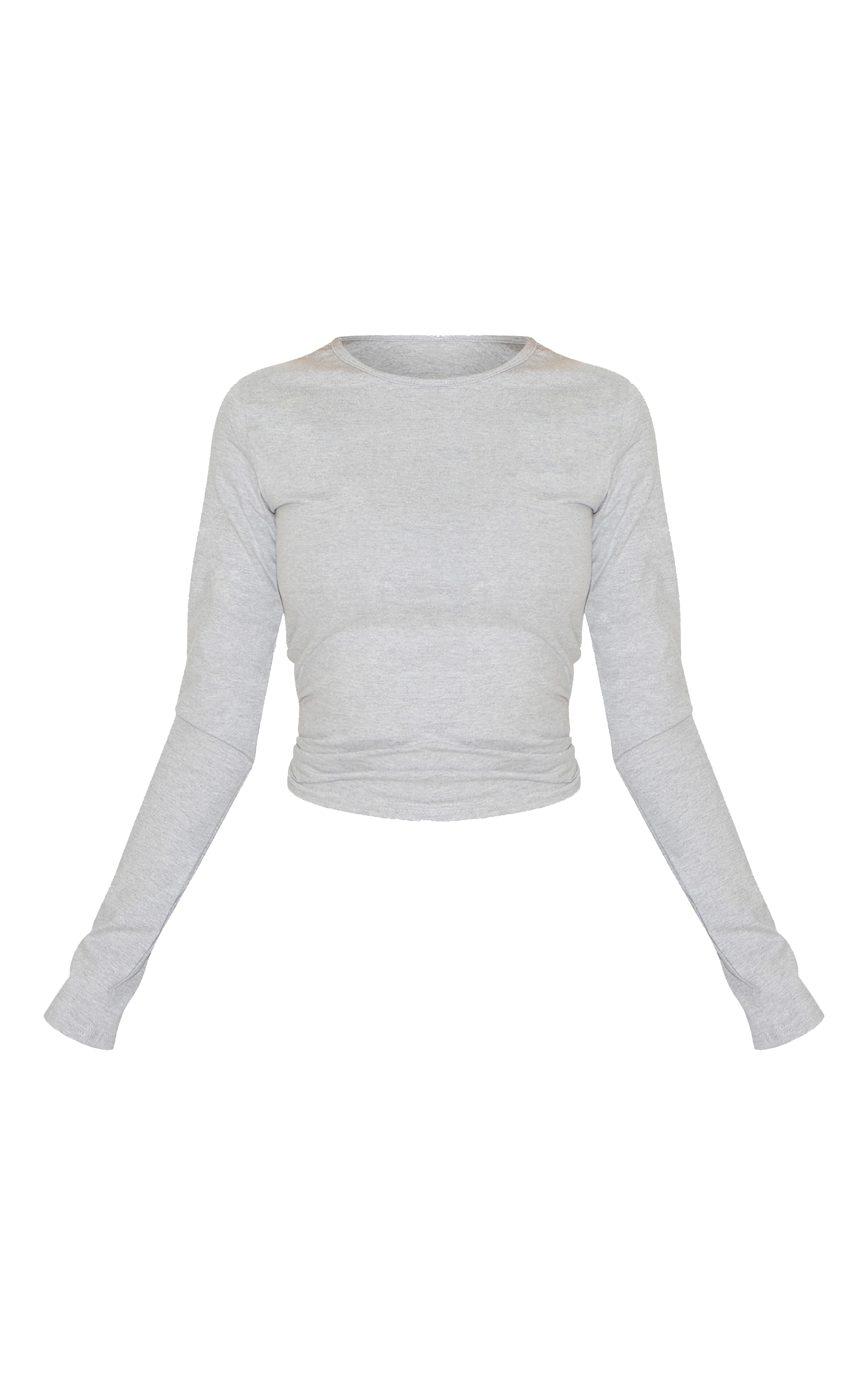 Ash Grey Premium Cotton Fitted Long Sleeve T-shirt image 5