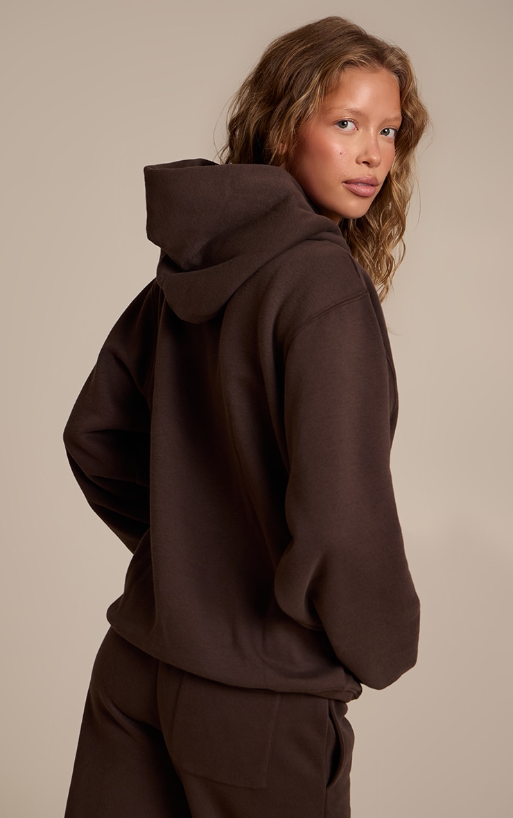 Espresso Cotton Fleece Pullover Hoodie image 2