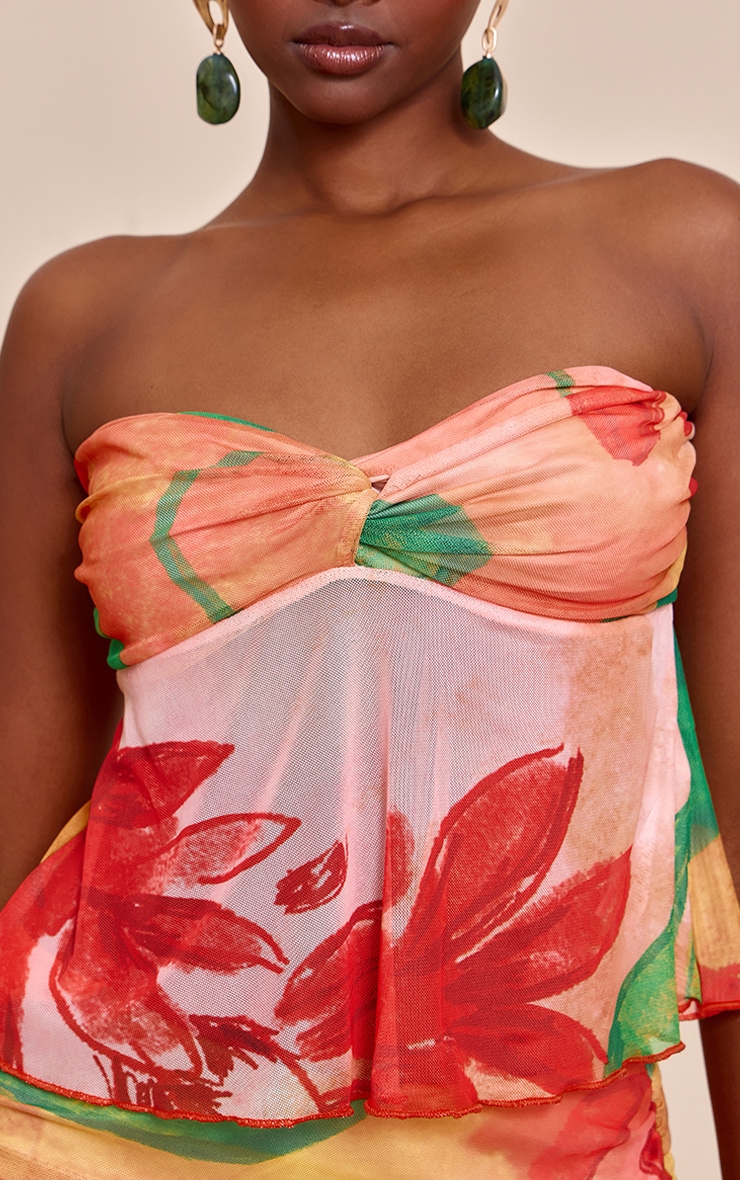 Multi Print Mesh Bandeau Top image 4