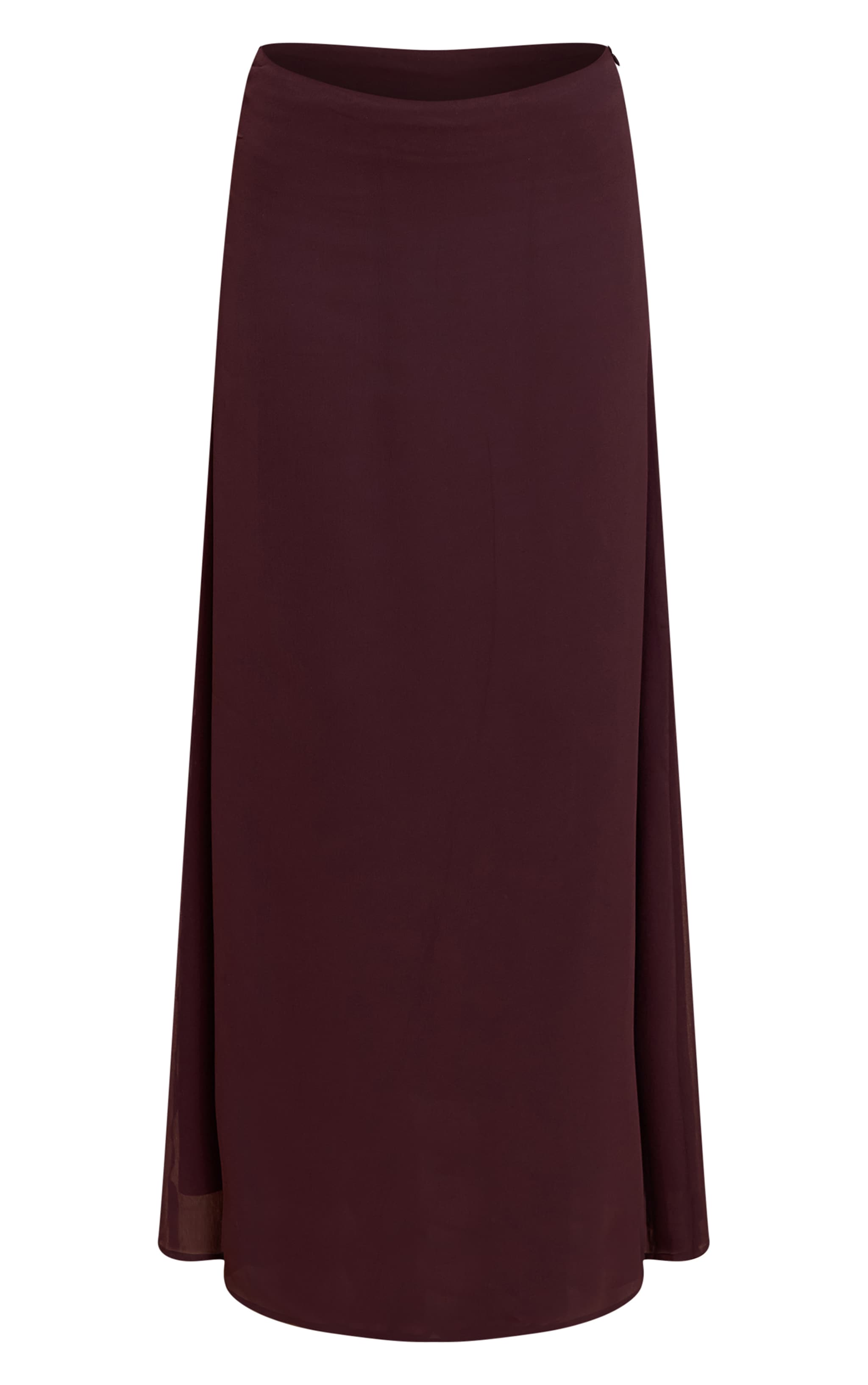 Chocolate Chiffon Maxi Skirt image 5