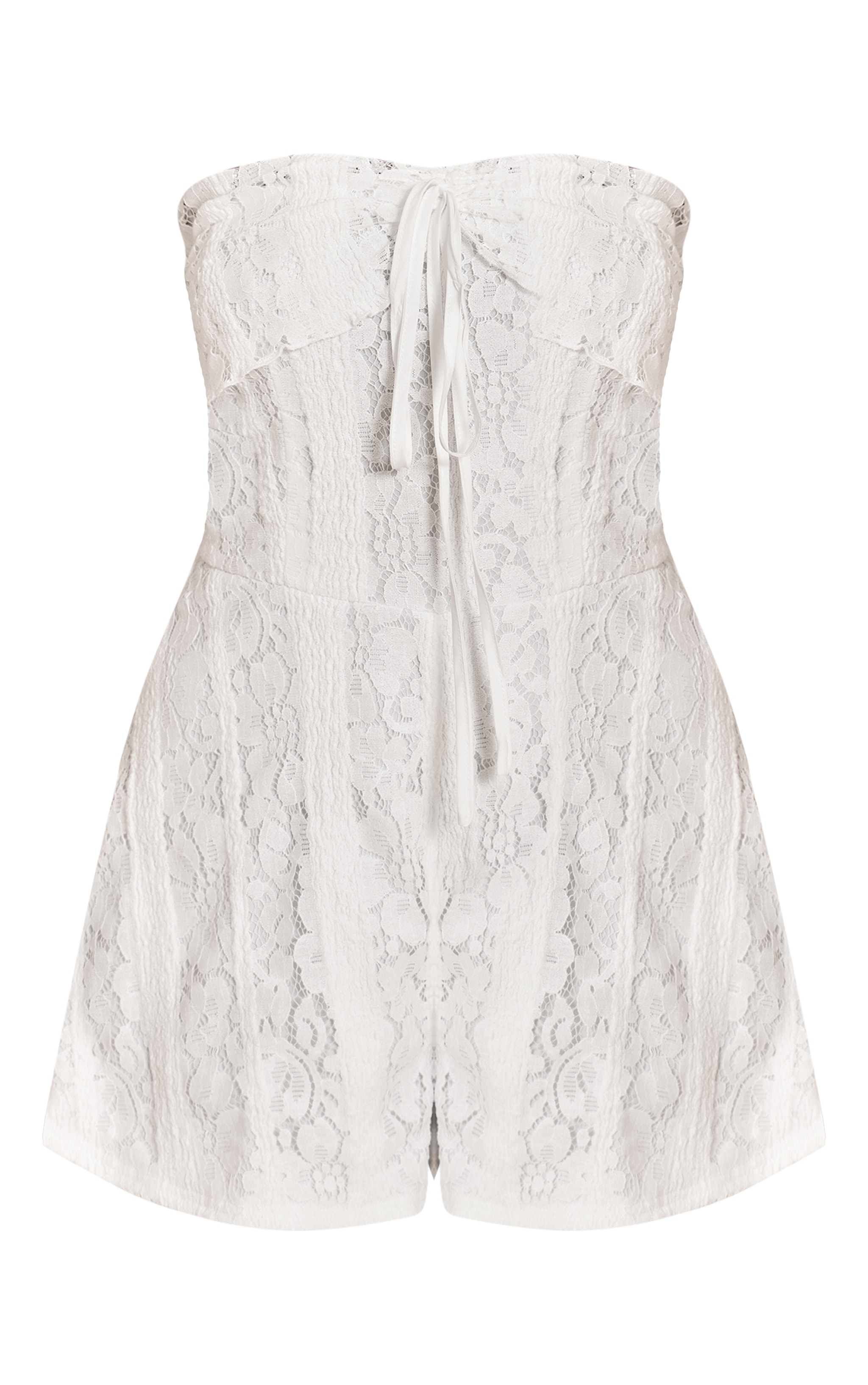 White Lace Fold Over Romper image 5