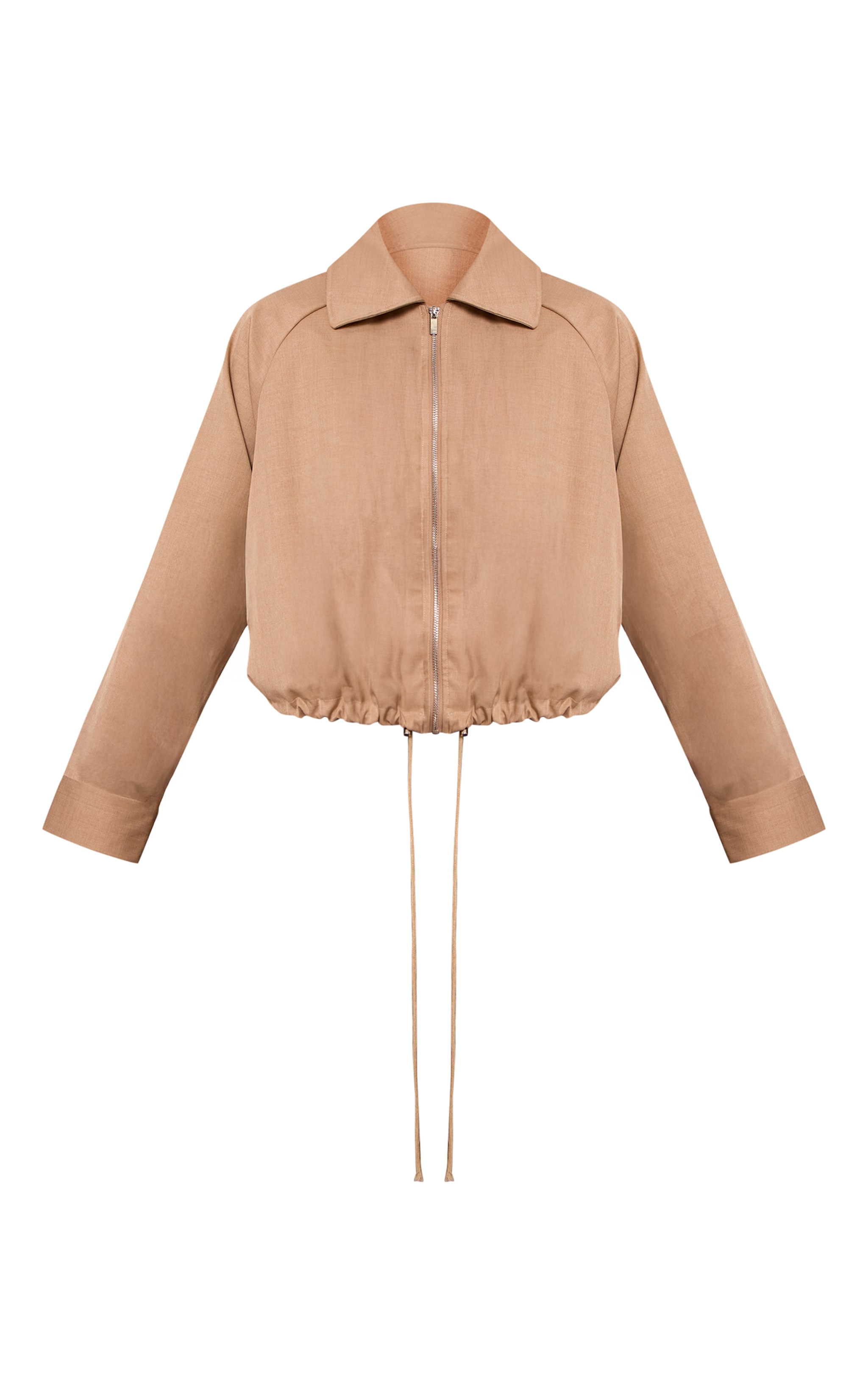 Veste bomber utilitaire beige à cordons ajustables image 5