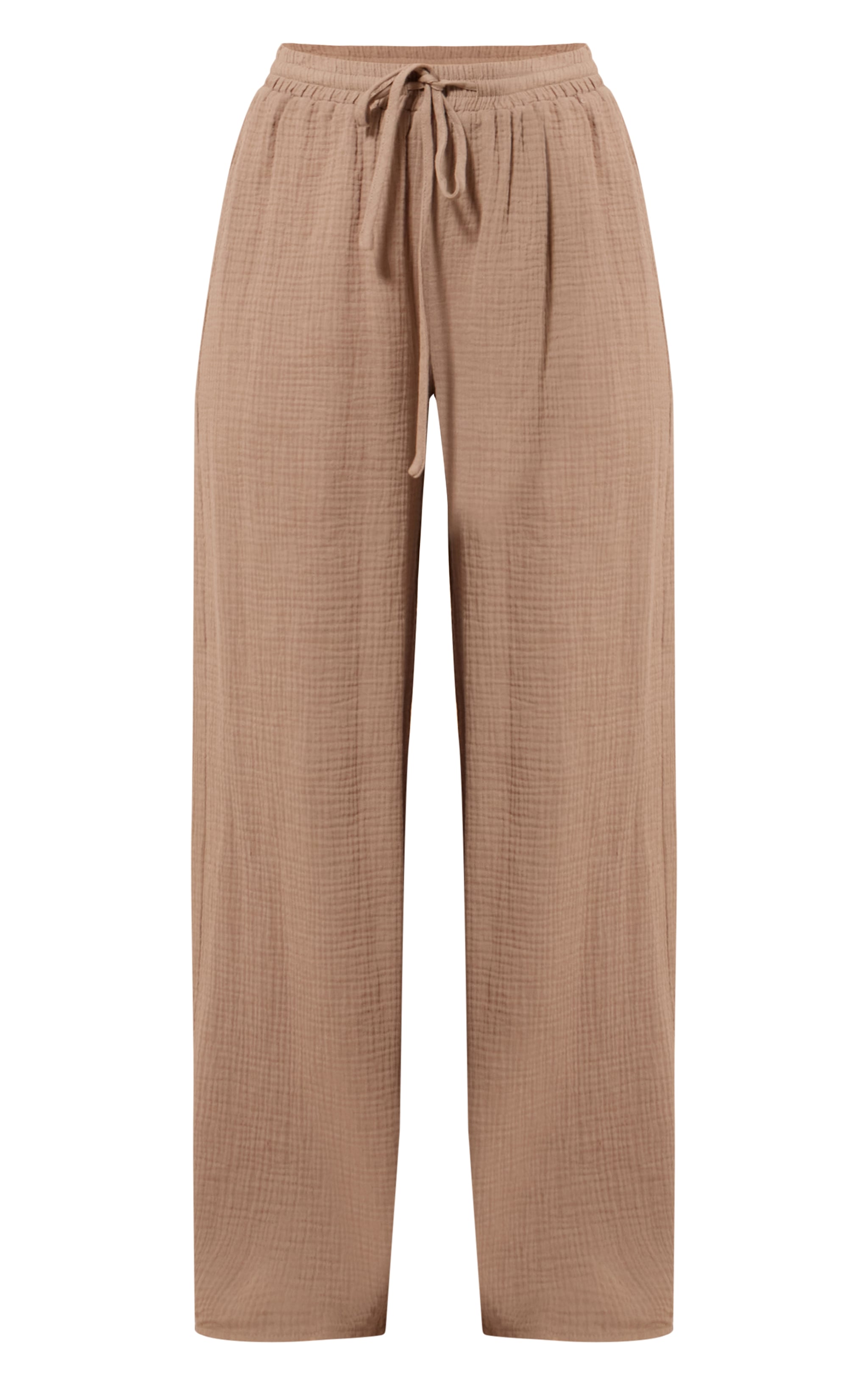 Clay Textured Cheesecloth Wide Leg Pant image 5