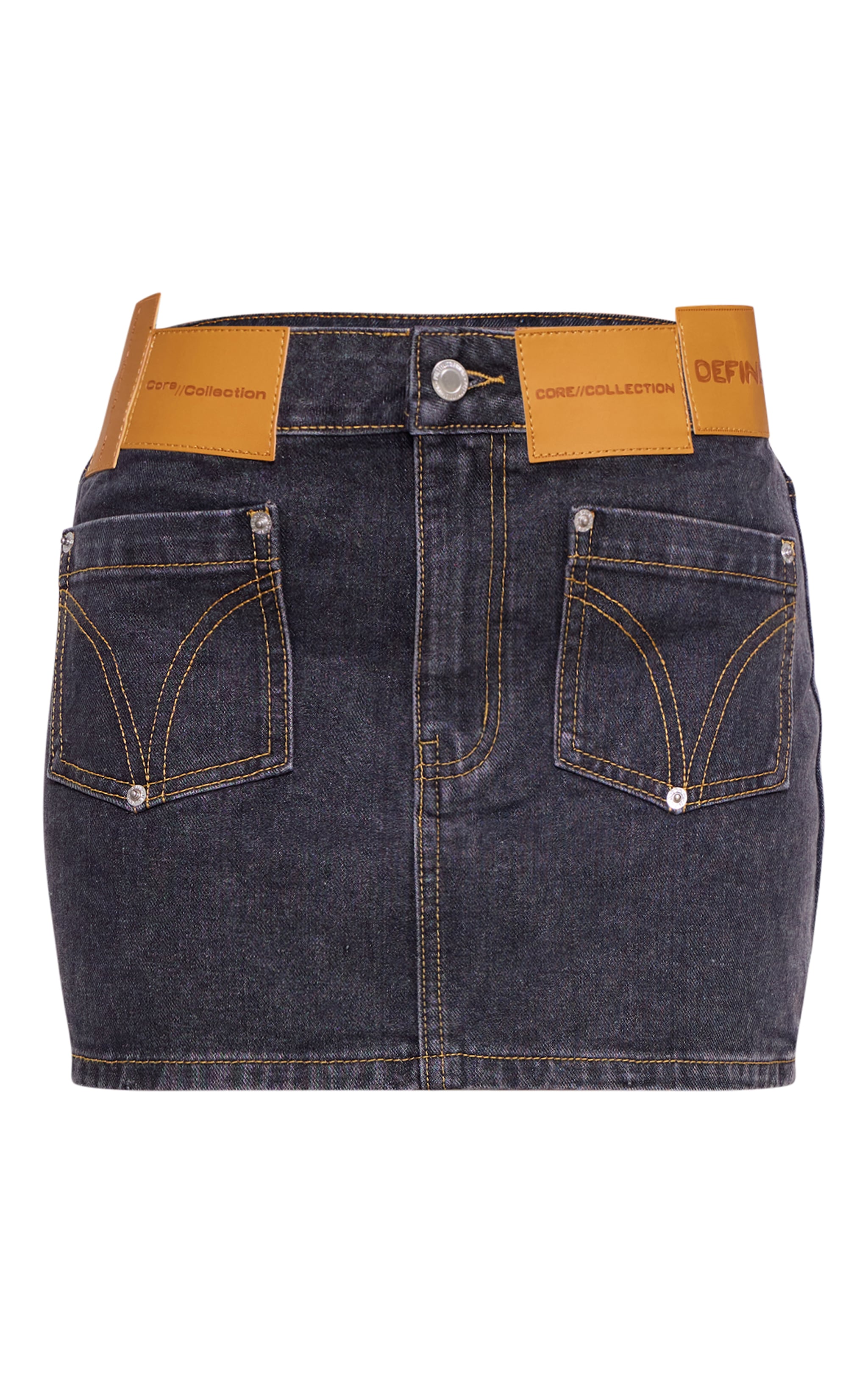 BEP WOMEN B EMBLEM DENIM MINI SKIRT