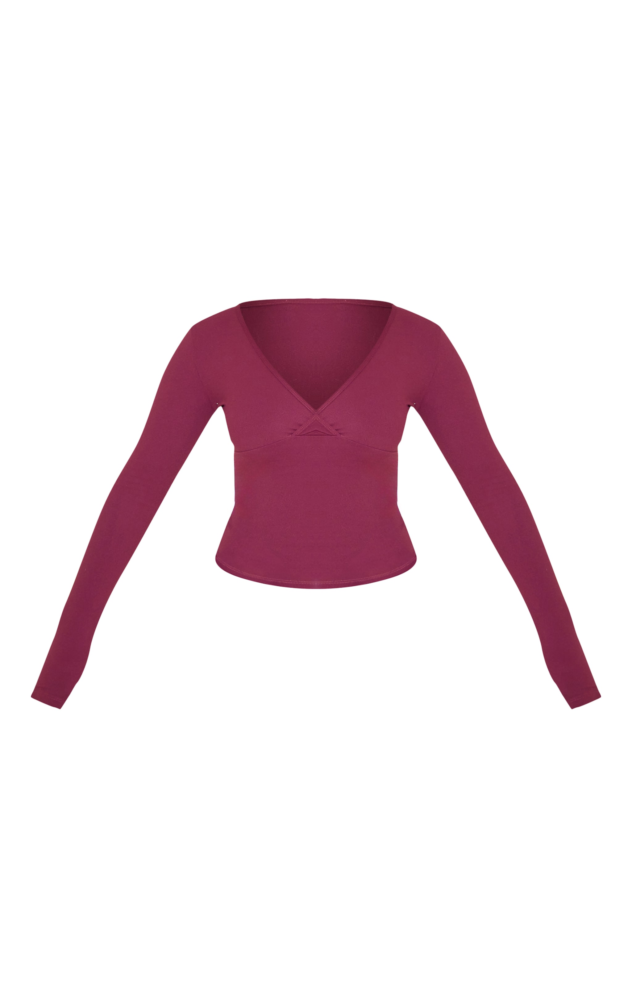 Shape Wine Sculpt Active Wrap V Neck Long Sleeve Top image 5