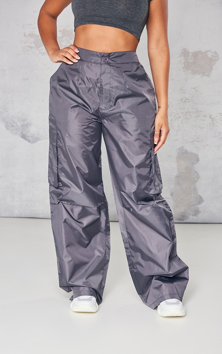 Shape Charcoal Shell Pocket Wide Leg Pants image 2