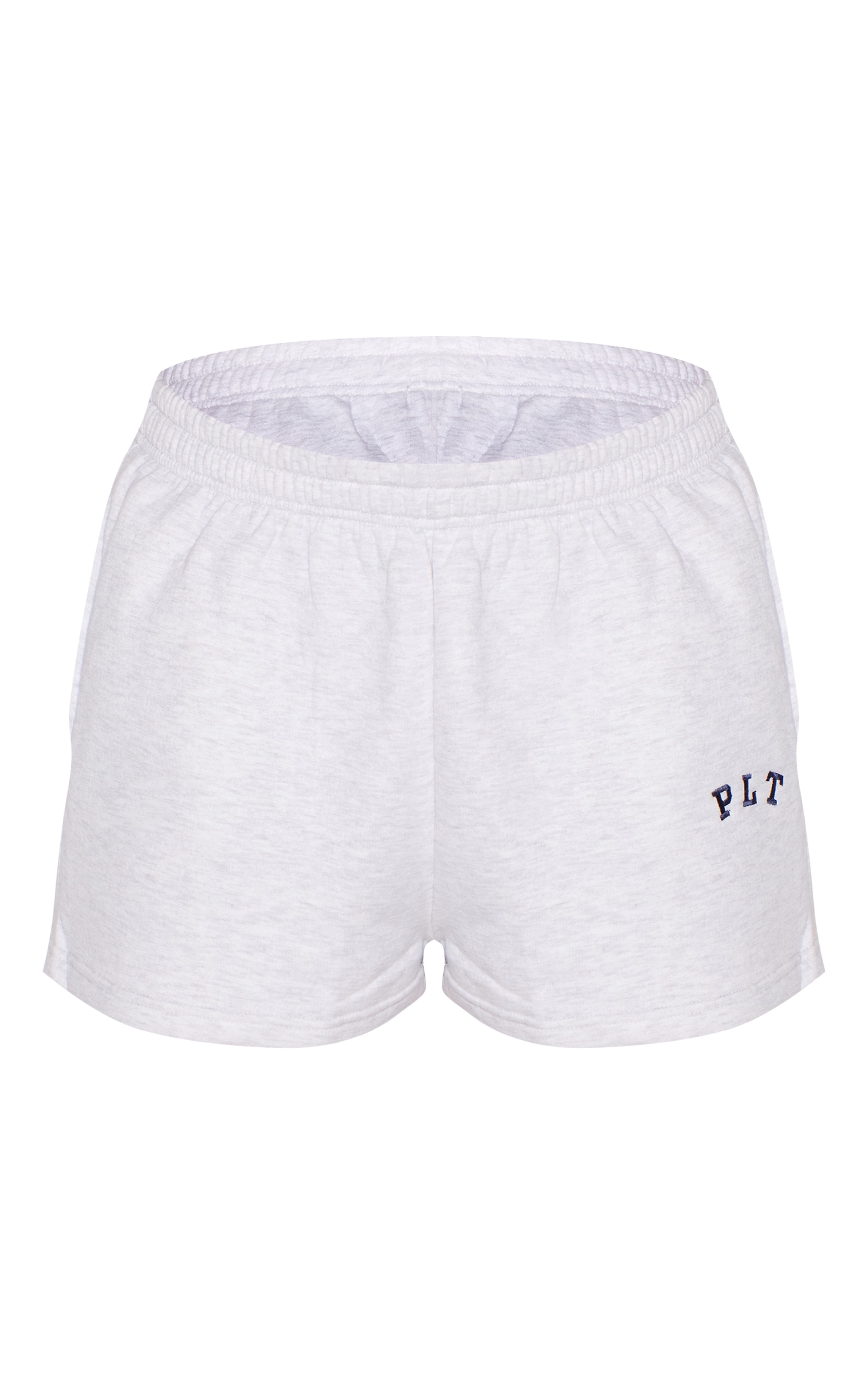 PRETTYLITTLETHING Plus Ash Grey Logo Oversized Sweat Shorts image 6