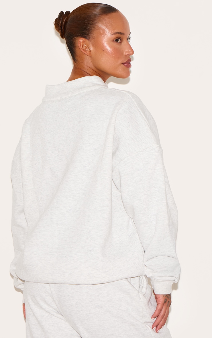 PRETTYLITTLETHING Plus Grey Athletics Club Embroidered Sweatshirt image 2