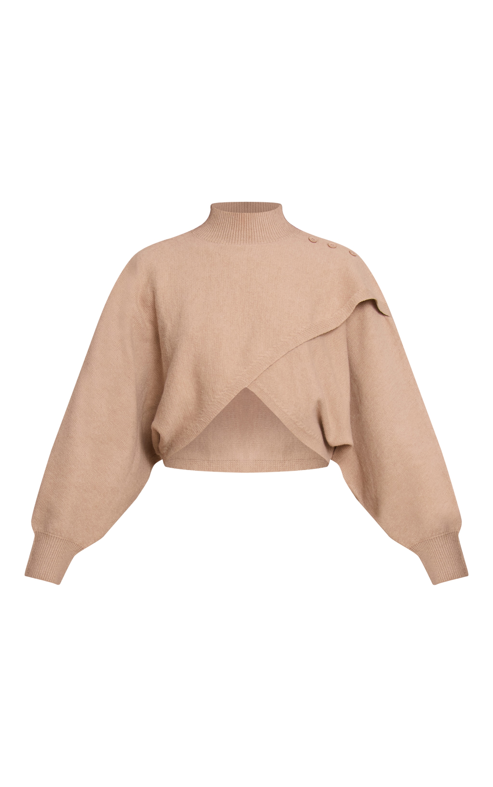 Camel Wrap Knit Jumper  image 5