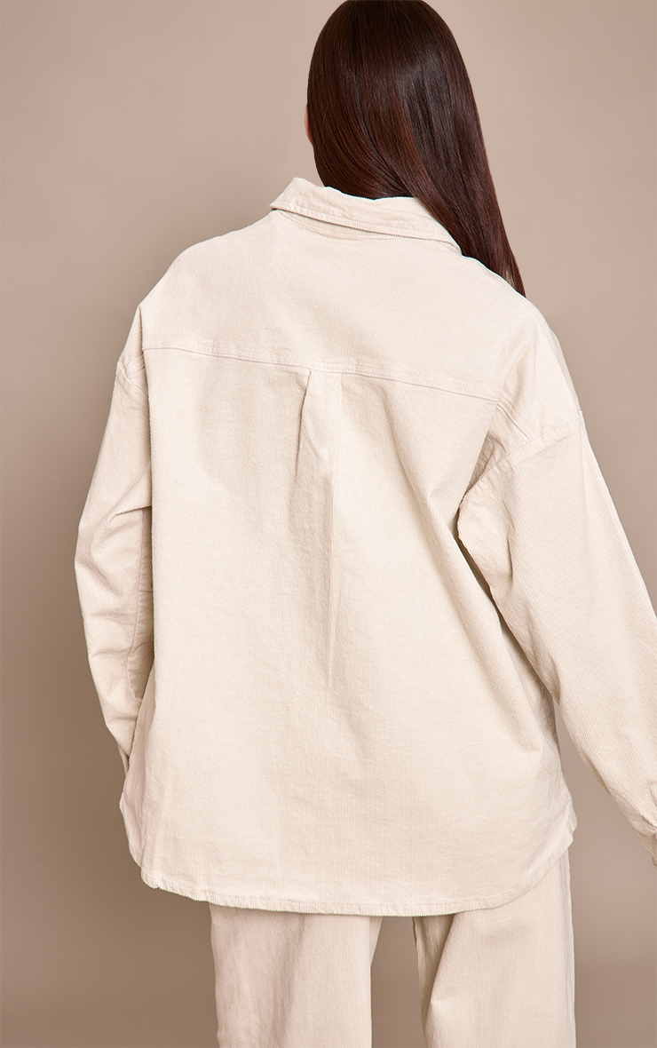 Ecru Cord Denim Shirt image 2
