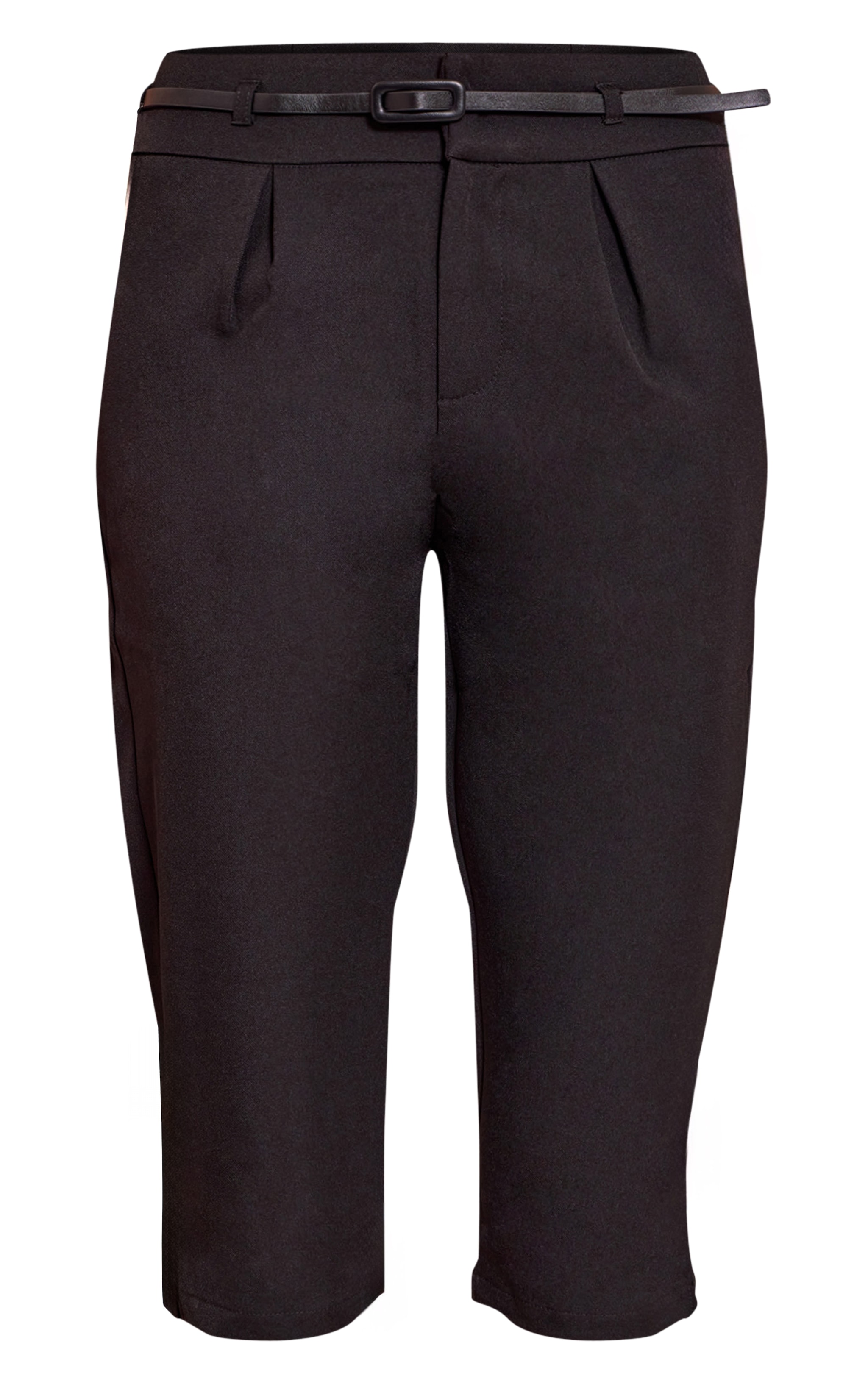 Black Woven Belt Detail Capri's image 5