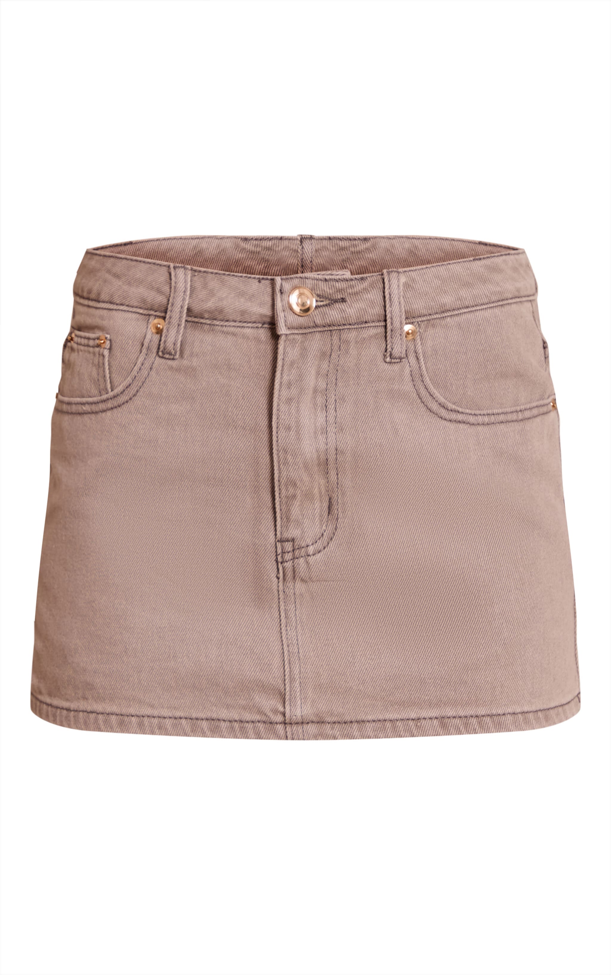 Mini-jupe en jean gris pierre délavé image 6