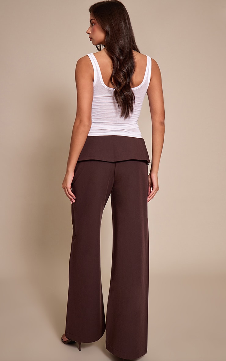 Chocolate Overlay Wide Leg Pants image 3