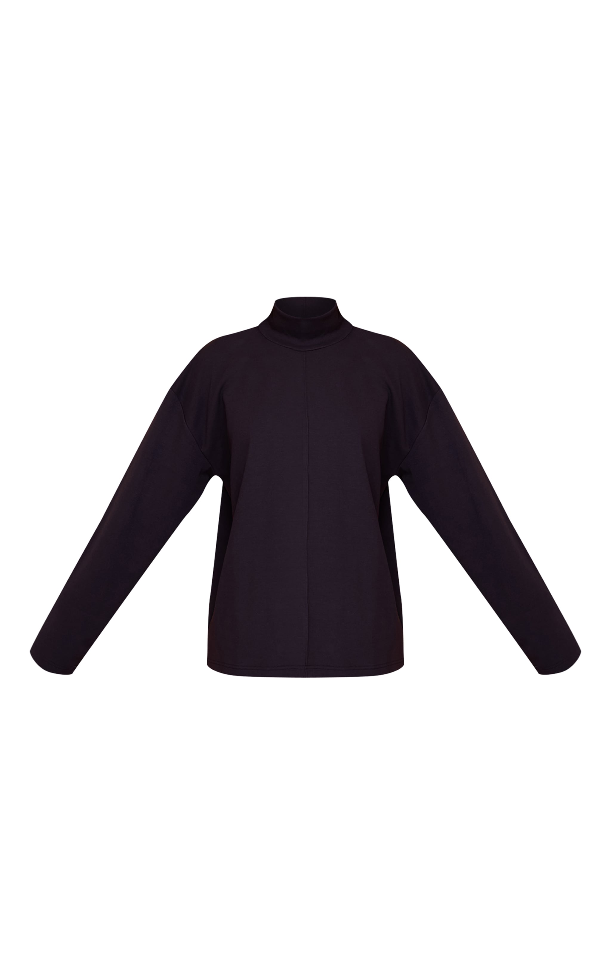 Navy Interlock Seam Funnel Neck Sweatshirt image 5