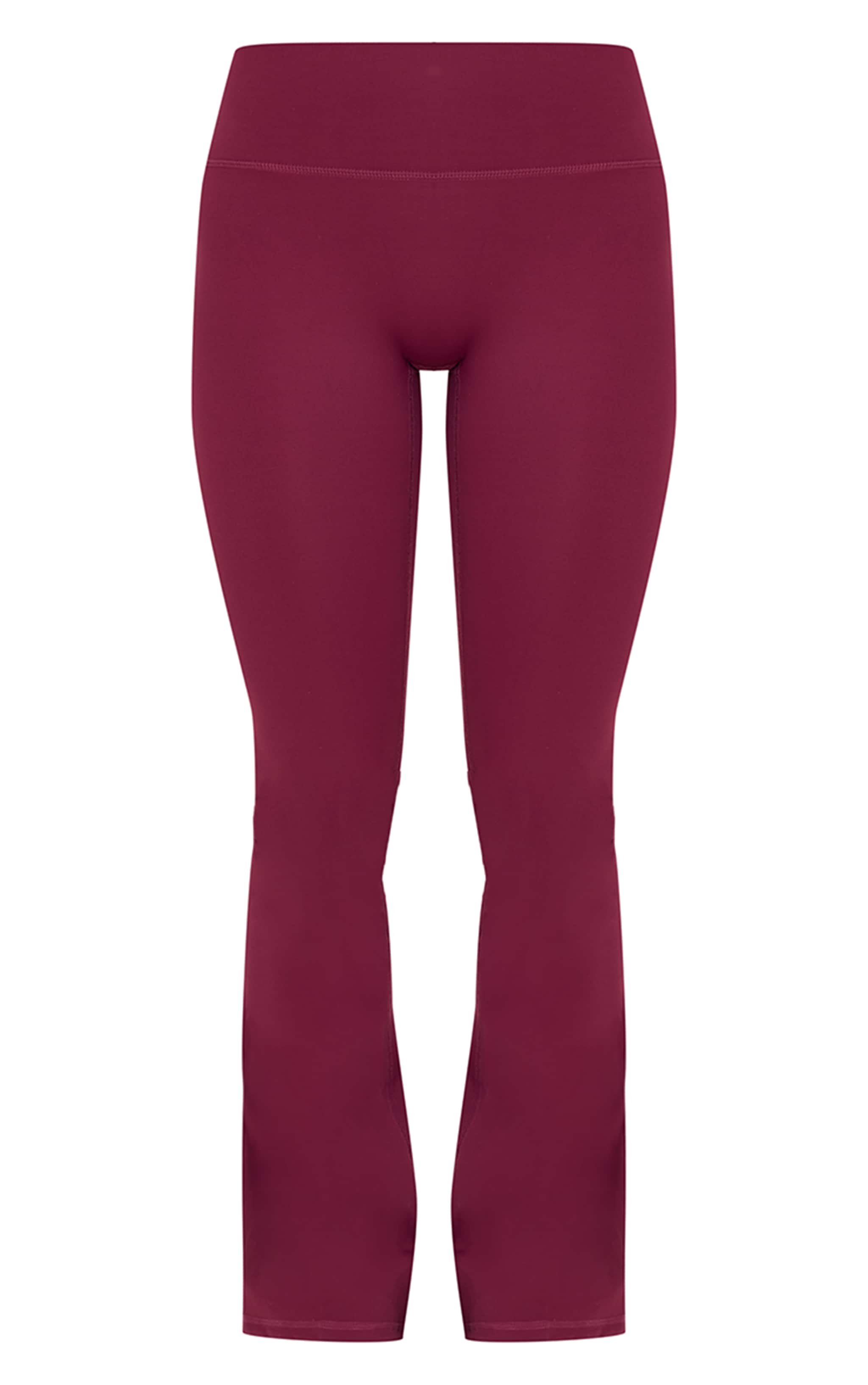 Deep Burgundy Sculpt High Waist Flare Yoga Pants image 5