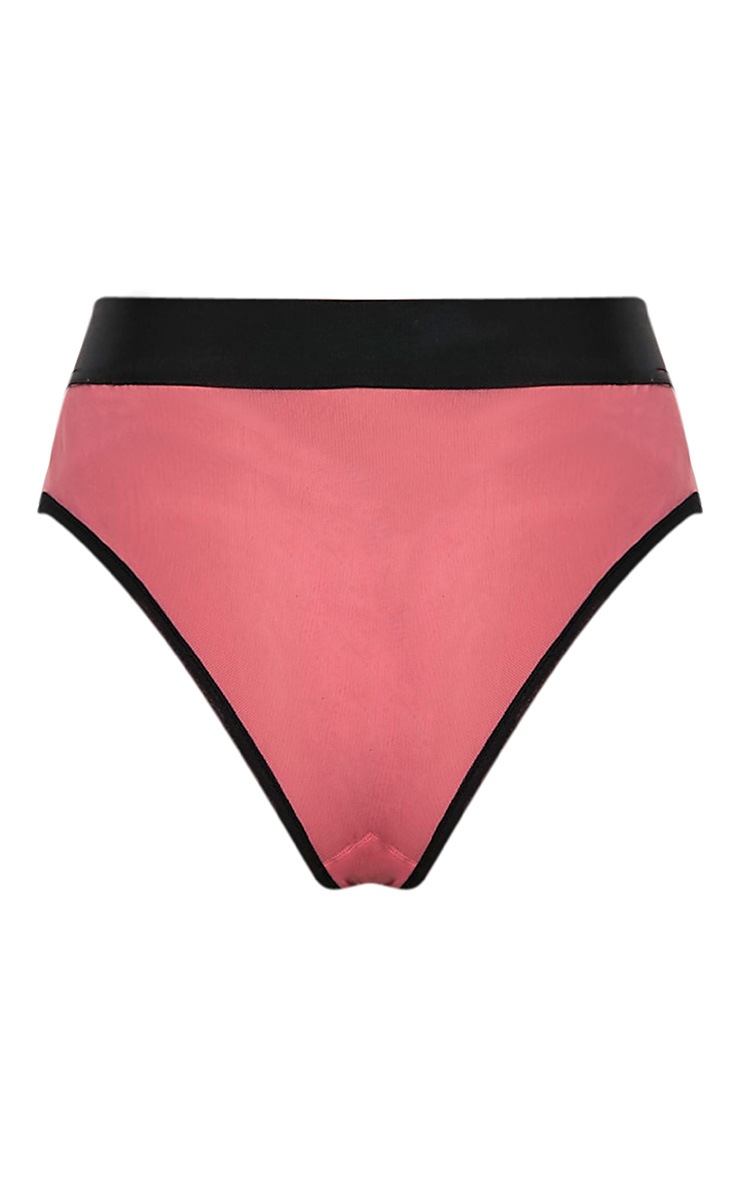 Nadida Fuschia Mesh Knickers Coats PrettyLittleThing