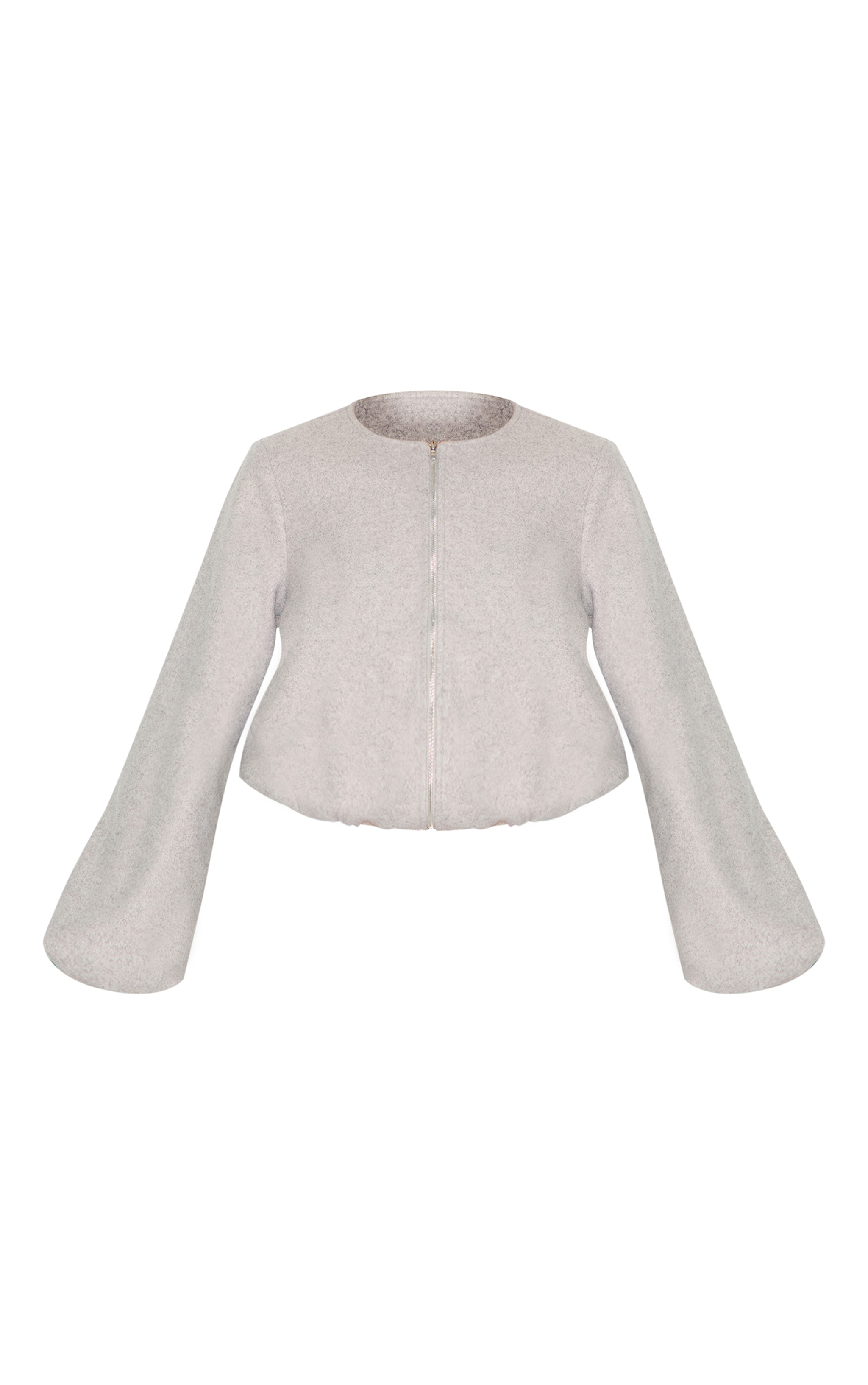 Charcoal Grey Heavy Brushed Bomber Jacket image 6
