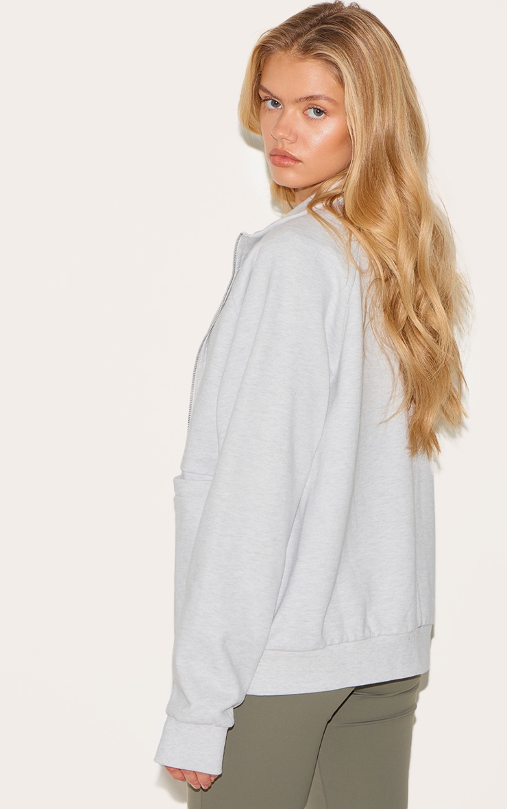 Ash Grey Premium Oversized Track Top image 2