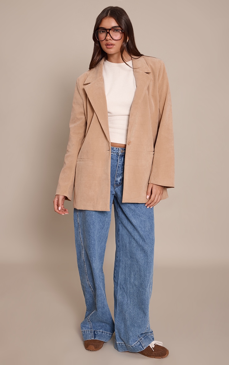 Sand Croc Suede Blazer image 3