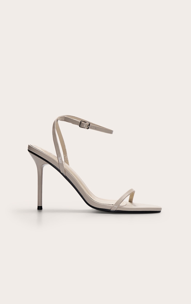 Bone Round Toe Slim Stiletto Heel Barely There Sandal image 2