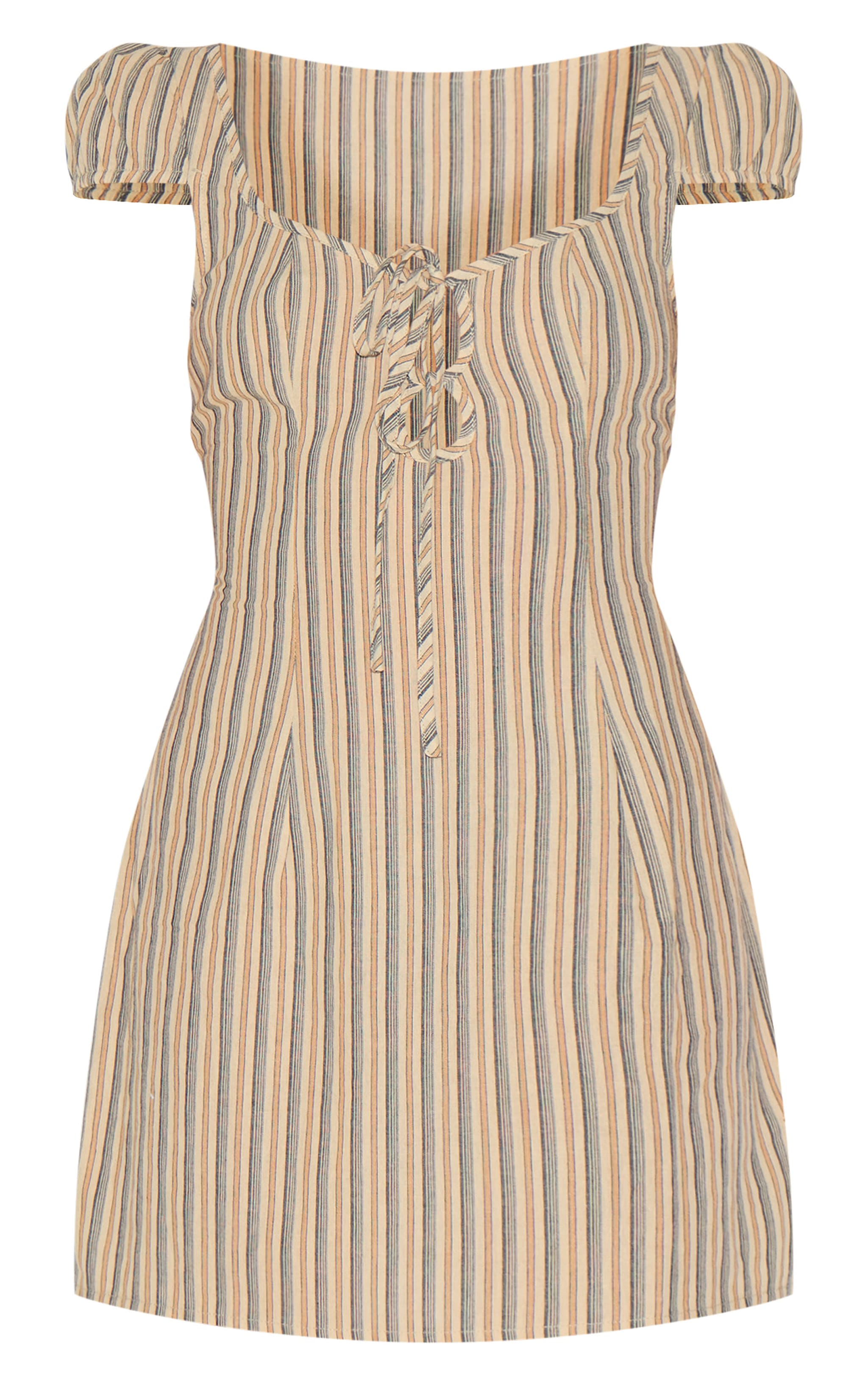 Petite Stone Striped Front Tie Mini Dress image 5