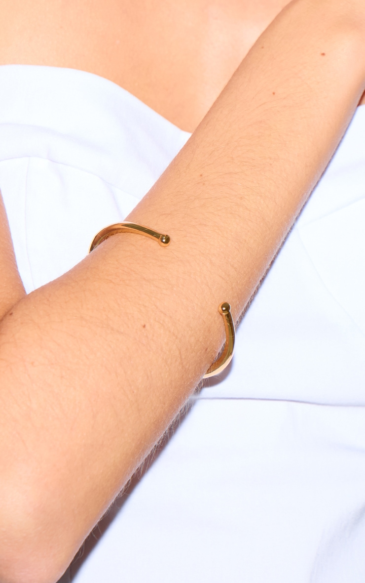 Gold Plated Flared Bangle image 3