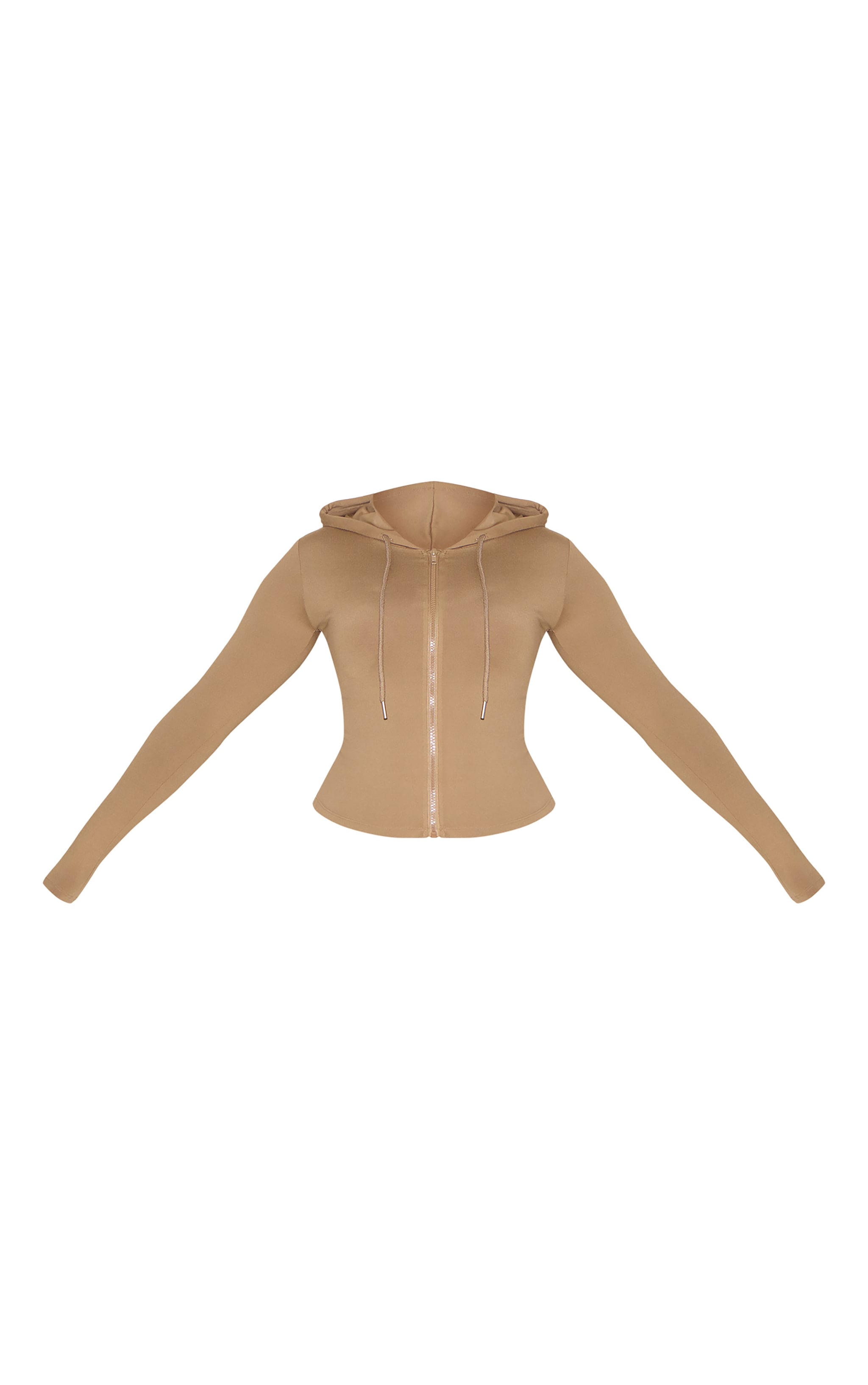 Shape Olive Zip Through Sculpted Hoodie image 5