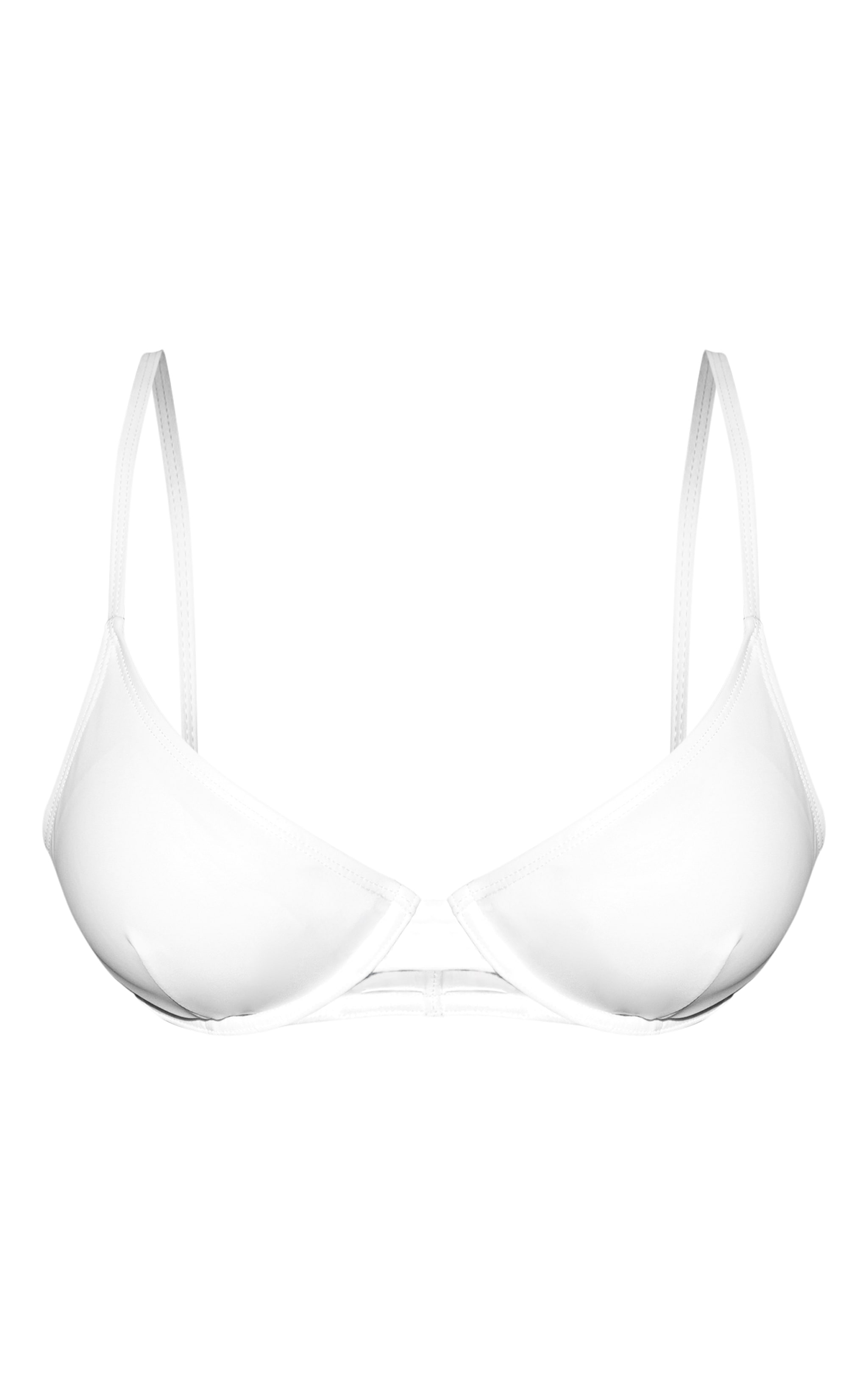 Haut de maillot de bain basique blanc à armatures image 5