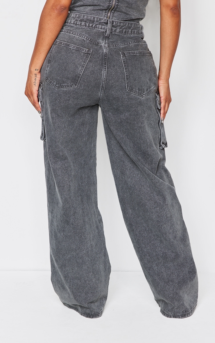 【KOOLOSET】Salt Washed Cargo Denim Salt-Wash Multi-Pocket Denim Cargo Pants