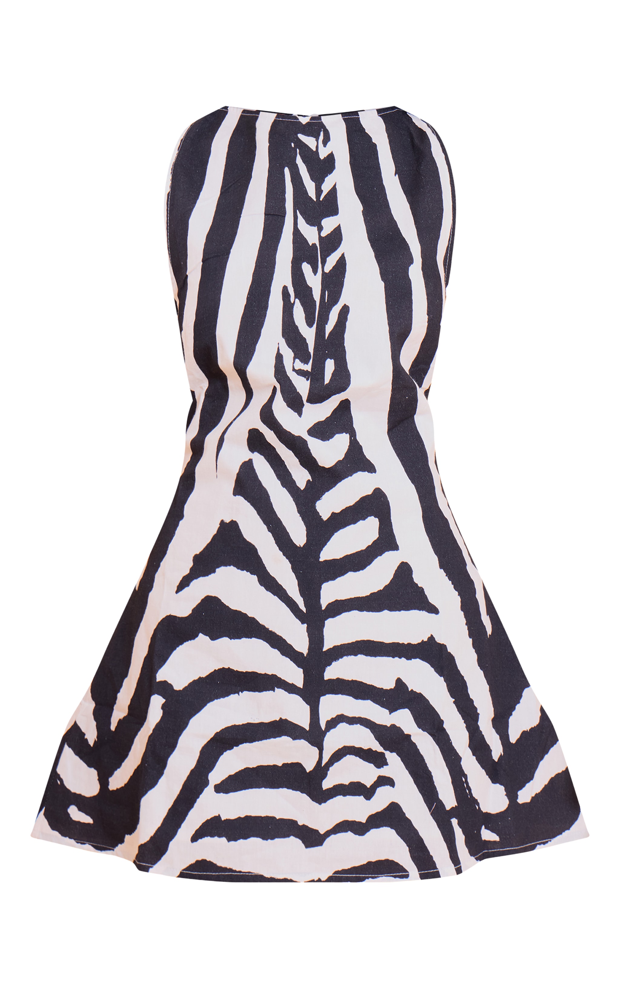 Petite Black Zebra Print A Line Dress image 5