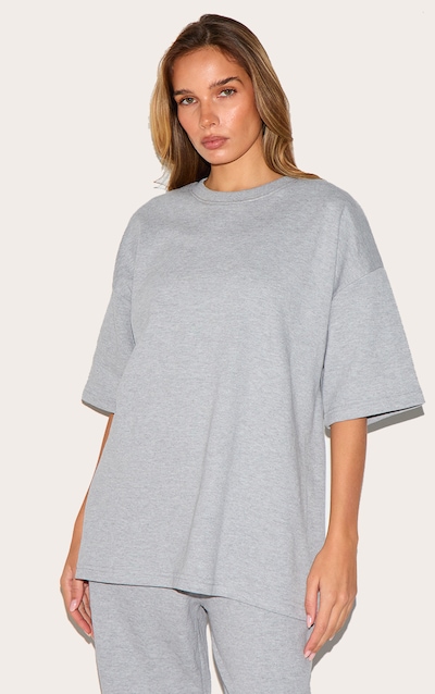 T-shirt oversize en jersey gris