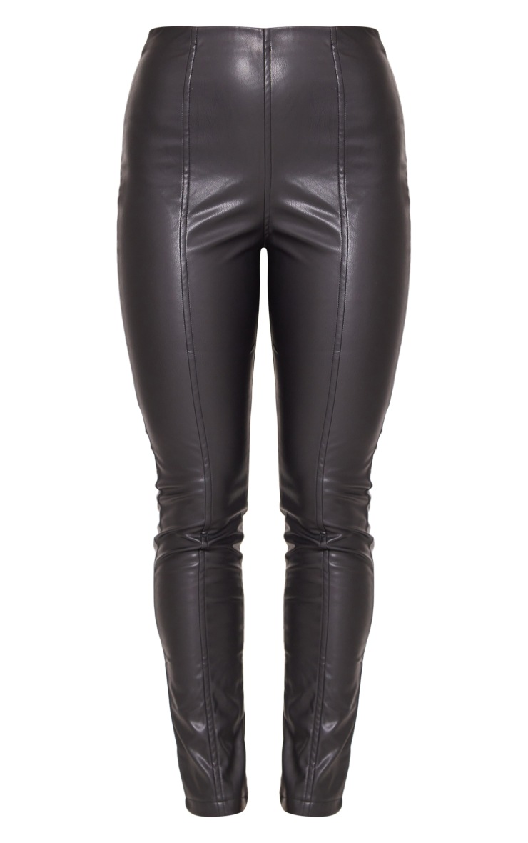 Black Faux Leather Stretch Leggings PrettyLittleThing USA